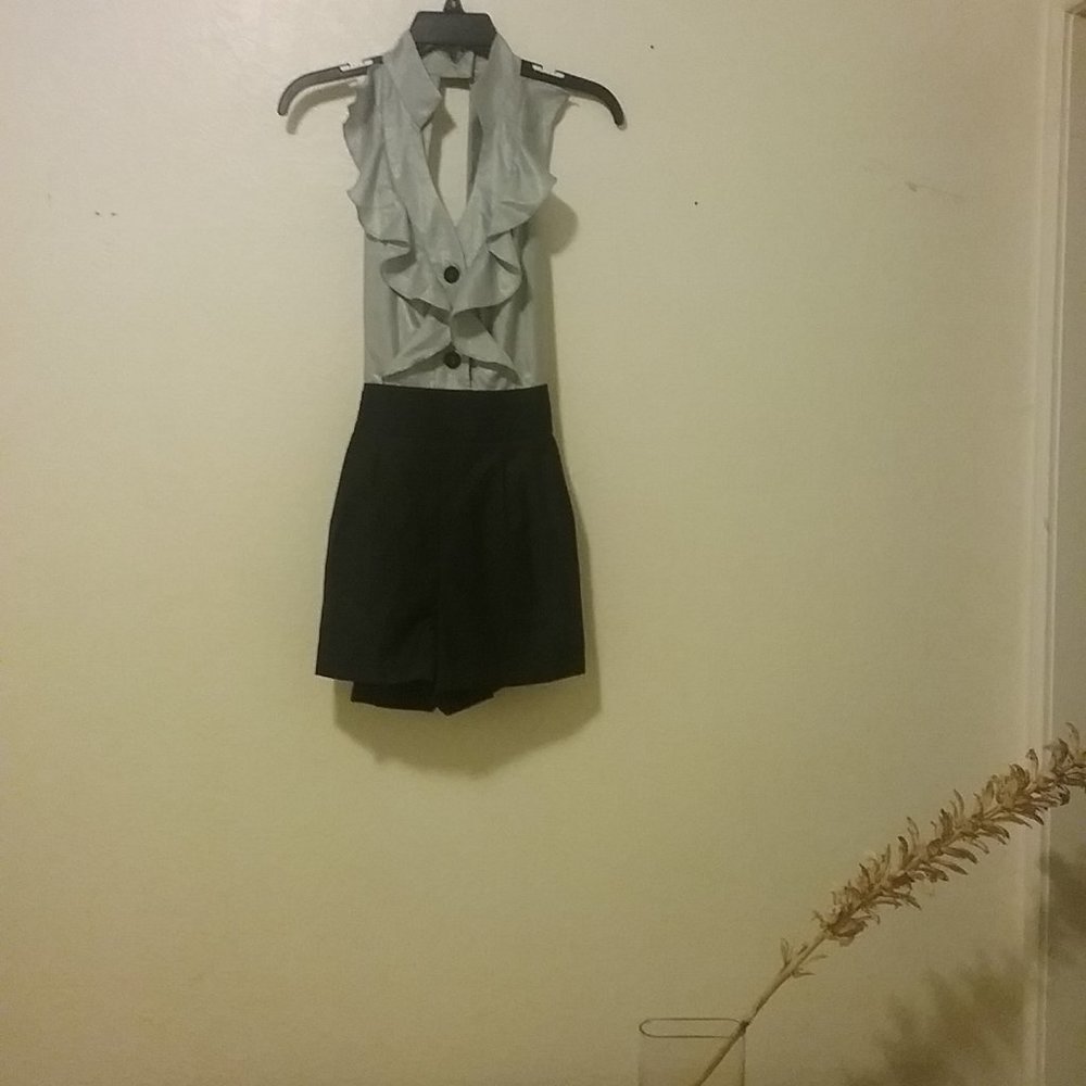 Tuxedo Insipred Romper